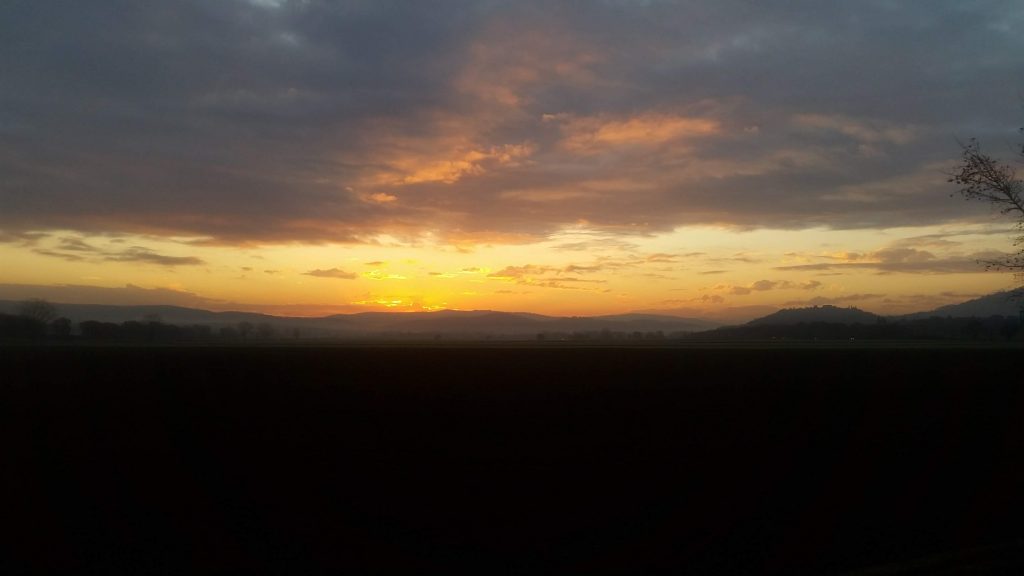 Alba sulla riserva naturale dell' alta Merse
